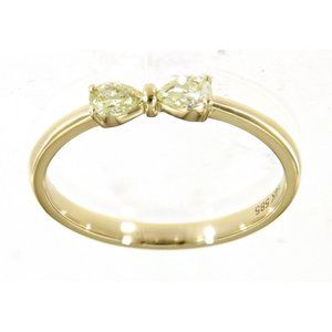 Two Pear Diamond Bow Style Fancy Ring Fine Jewelry Gifts